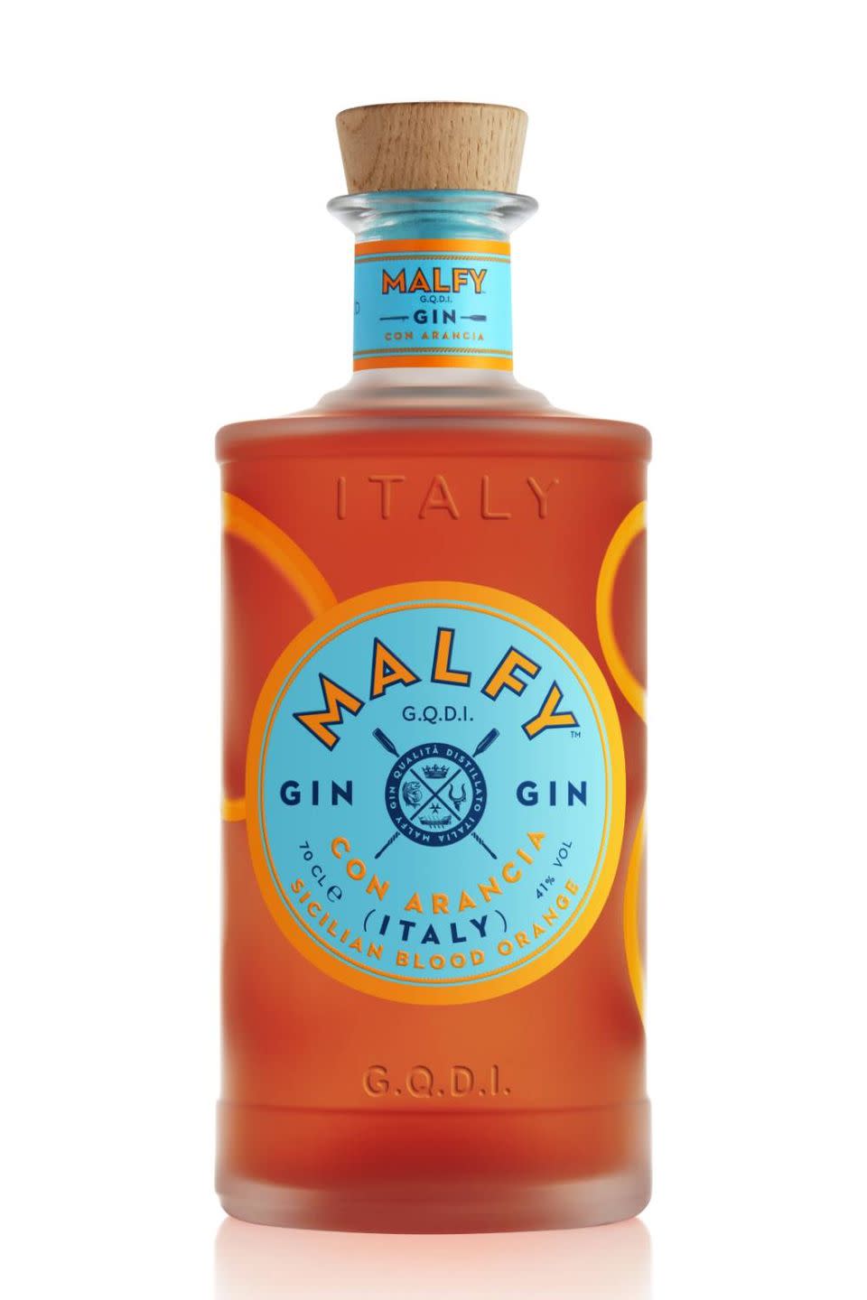 <p>Malfy Con Arancia is full of Sicilian blood oranges and promises the taste of Italy in a glass. Mix with Mediterranean tonic and an orange wheel for a take on the classic G&T, or with peach puree and Prosecco for something more decadent. </p><p><a class="link " href="https://go.redirectingat.com?id=127X1599956&url=https%3A%2F%2Fwww.tesco.com%2Fgroceries%2Fen-GB%2Fproducts%2F301948772&sref=https%3A%2F%2Fwww.cosmopolitan.com%2Fuk%2Fworklife%2Fg17850422%2Fbest-flavoured-gin%2F" rel="nofollow noopener" target="_blank" data-ylk="slk:SHOP NOW;elm:context_link;itc:0;sec:content-canvas">SHOP NOW</a></p>