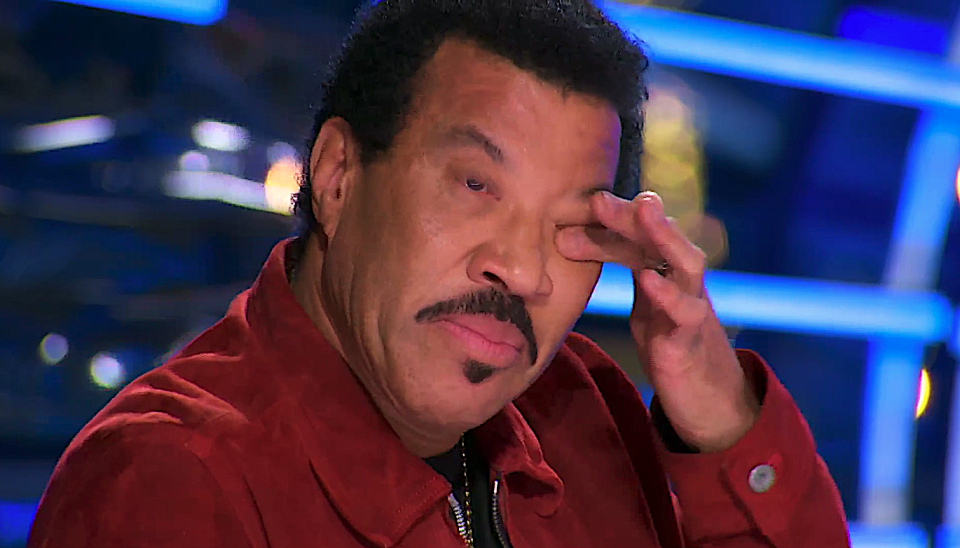 Lionel Richie is moved to tears on 'American Idol.' (Photo: ABC)