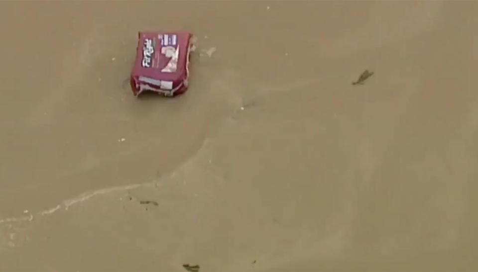 Debris has washed up on a NSW beach. Source: 7 News