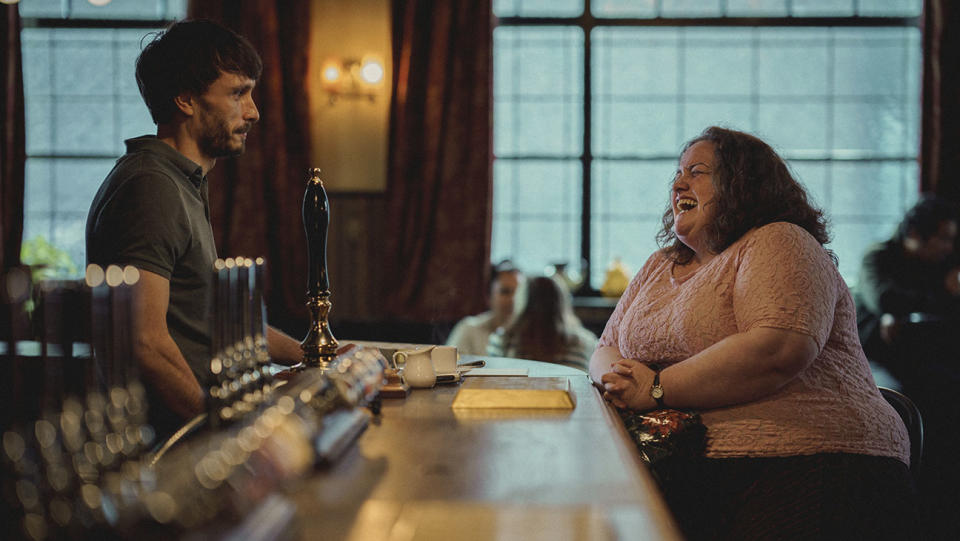 Richard Gadd as Donny and Jessica Gunning as Martha in Netflix's limited series Baby Reindeer