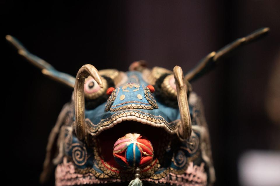 Part of a child’s jacket during a photo call for the China’s hidden century exhibition at the British Museum (PA)