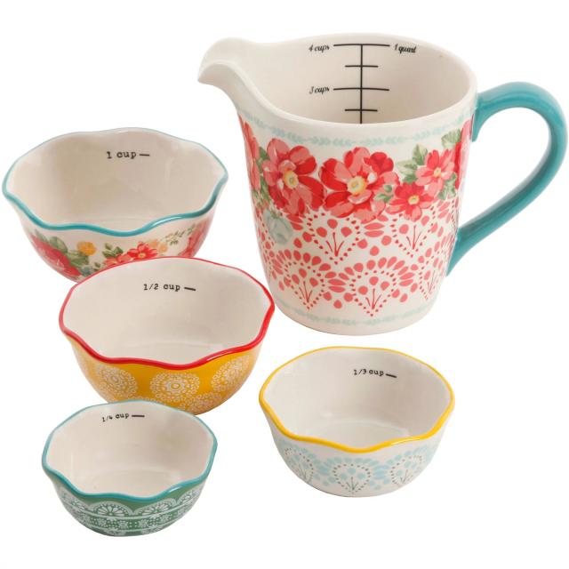 Pioneer Woman Willow Nesting Measuring Cups Scoops 4 Piece Set