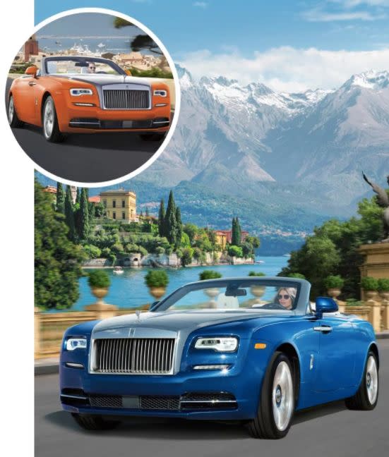 Each of these&nbsp;Exclusive Rolls-Royce Dawn Drophead Coup&eacute;s is "<a href="http://www.neimanmarcus.com/NM/FANTASY-GIFT-6-Rolls-Royce/cat56140883/c.cat?icid=jp_FantasyGifts_101717" target="_blank">distinctly different</a>," according to Neiman Marcus: The blue one is inspired by <a href="https://www.huffingtonpost.com/entry/why-you-should-travel-to-lake-como-during-the-off-season_us_564decc8e4b08c74b7348ea4">Lake Como</a>,&nbsp;while the orange one is inspired by Saint-Tropez. You can buy them separately, but why stop at one?&nbsp;<i><a href="http://www.neimanmarcus.com/NM/FANTASY-GIFT-6-Rolls-Royce/cat56140883/c.cat" target="_blank">$439,625 (blue) and $445,750 (orange) at Neiman Marcus</a></i>