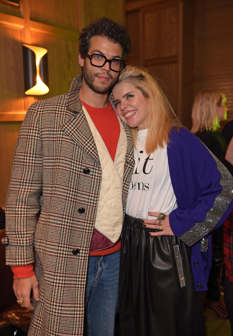 LONDON, ENGLAND - JANUARY 24:  (L-R) Leyman Lahcine and Paloma Faith attend Burns Night Gathering hosted by Christopher Kane and The London EDITION on January 24, 2019 in London, England.  (Photo by David M. Benett/Dave Benett/Getty Images for The London EDITION)