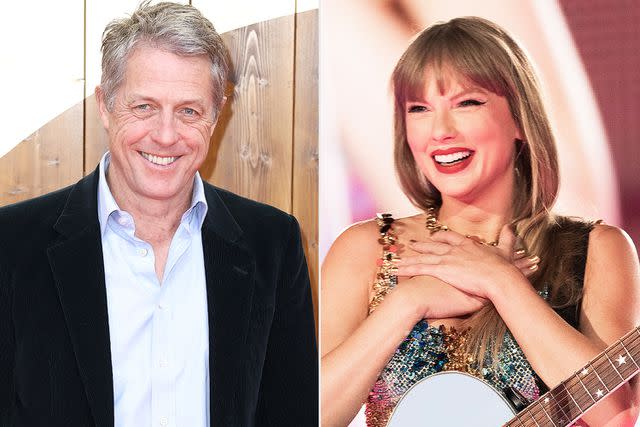 <p>Gerald Matzka/Getty; Shirlaine Forrest/TAS24/Getty</p> Hugh Grant and Taylor Swift