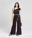 <p>Women’s One Shoulder Crepe Jumpsuit, $55, <a rel="nofollow noopener" href="https://www.target.com/p/women-s-one-shoulder-crepe-jumpsuit-melonie-t-black-white/-/A-53489709?preselect=53295321#lnk=sametab" target="_blank" data-ylk="slk:target.com;elm:context_link;itc:0;sec:content-canvas" class="link ">target.com</a> </p>