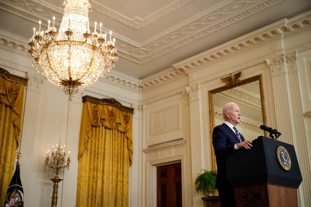 President Biden Delivers Remarks On Russian Invasion Of Ukraine