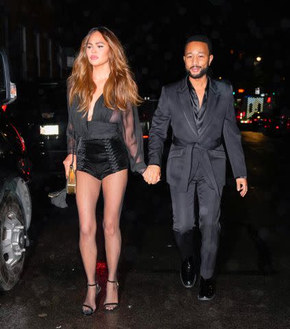 <p>Gotham/GC Images</p> Chrissy Teigen and John Legend in New York City