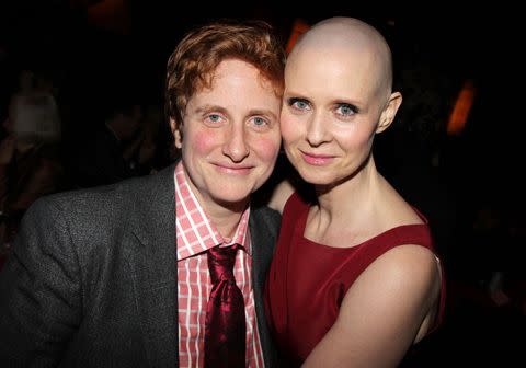 Cynthia Nixon (R) with her fiance, Christine Marinoni. Credit: Getty Images