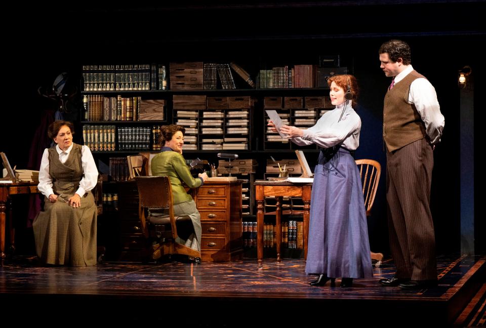 From left, Suzanne Grodner, Lise Bruneau, Kendra Jo Brook and Christian Douglass in a scene from Lauren Gunderson’s “Silent Sky” at Asolo Repertory Theatre.
(Photo: CLIFF ROLES/PROVIDED BY ASOLO REP)