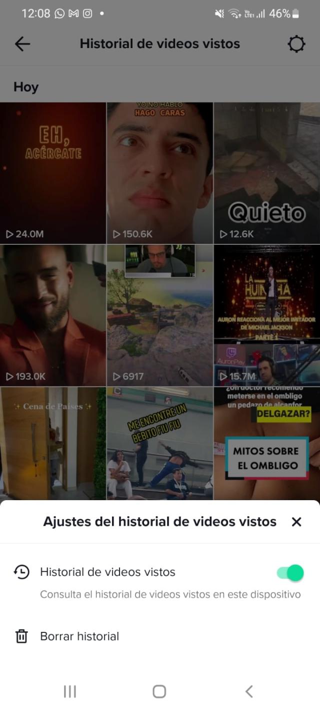 TikTok, Cómo ver mi historial de videos vistos