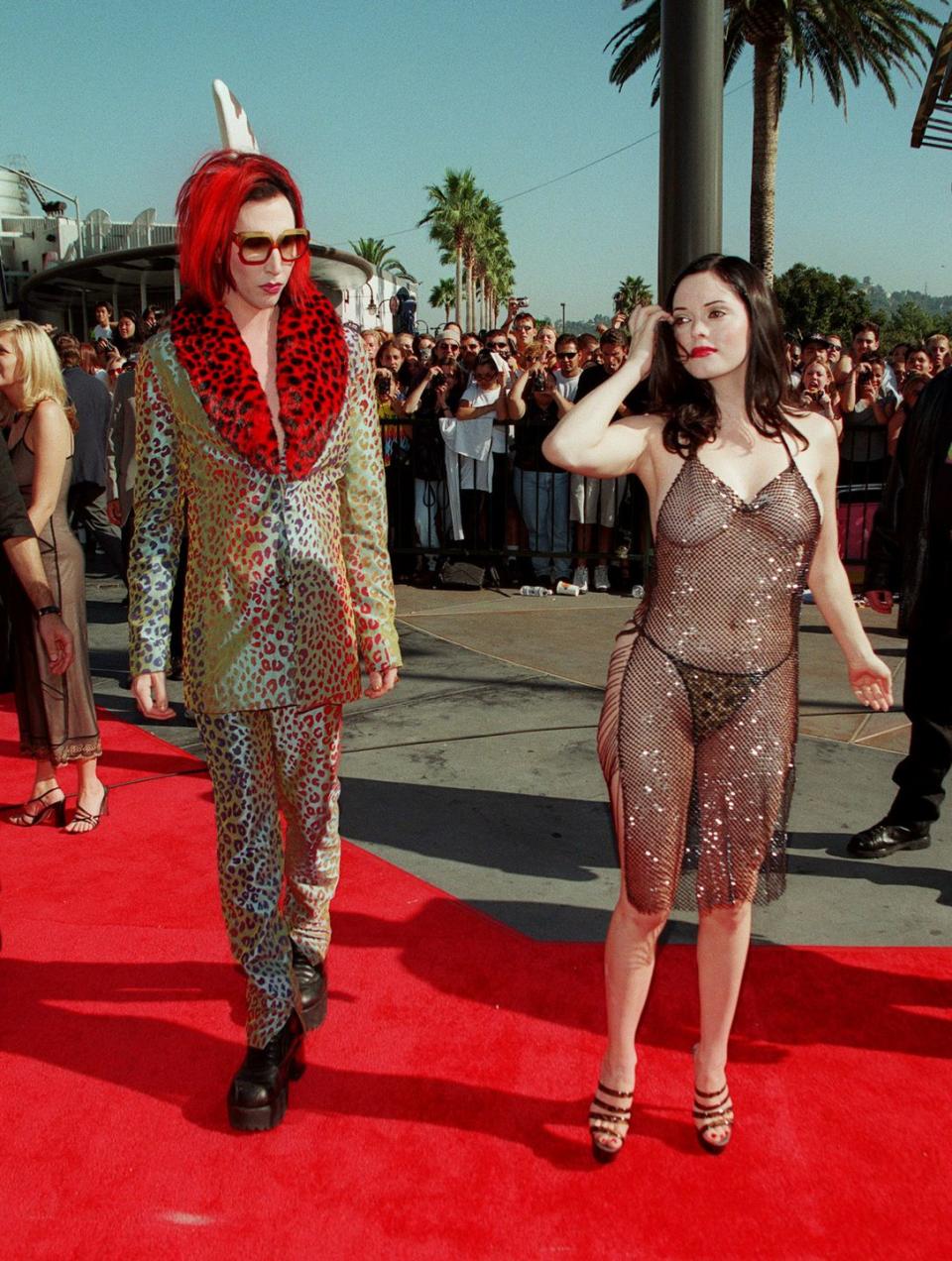 Rose McGowan at the 1998 MTV VMAs