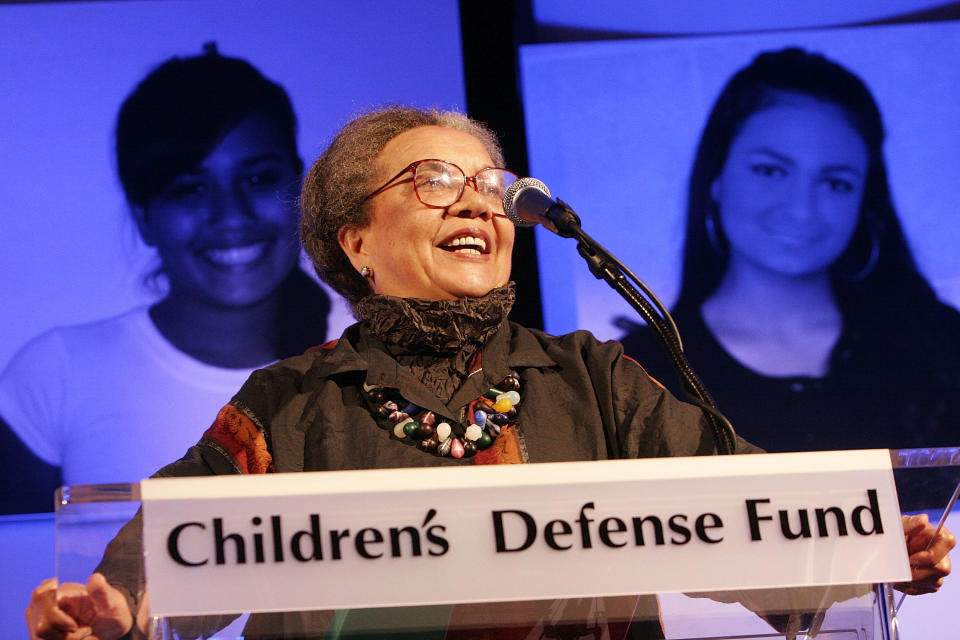Children's Defense Fund Founder Marian Wright Edelman was selected by Dr. Martin Luther King Jr. to coordinate the Poor People's Campaign. (Photo by Charley Gallay/Getty Images)