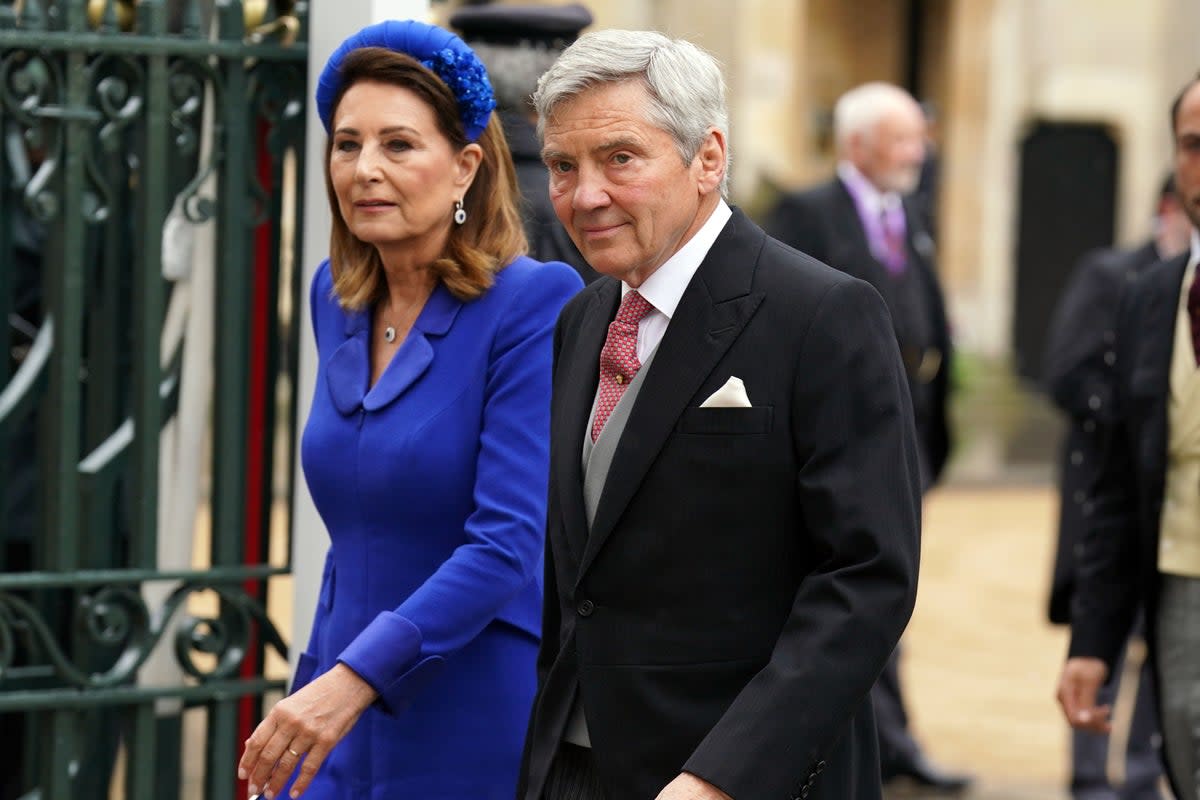 Michael and Carole Middleton attend the Coronation (PA Wire)