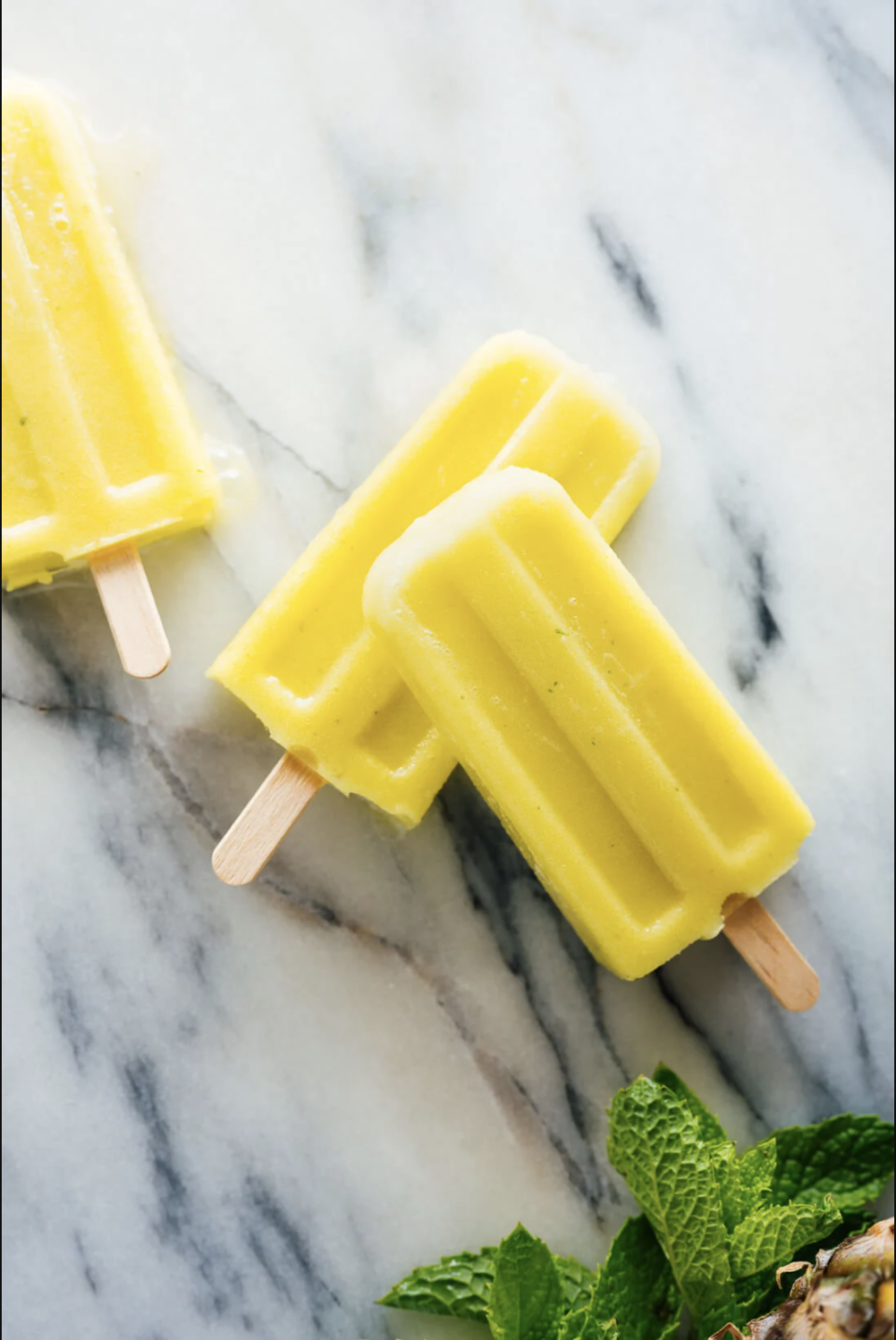 Easy Pineapple Mint Popsicles From Cookie + Kate