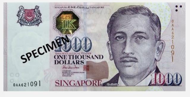 Singapore will end use of $1,000 notes in 2021