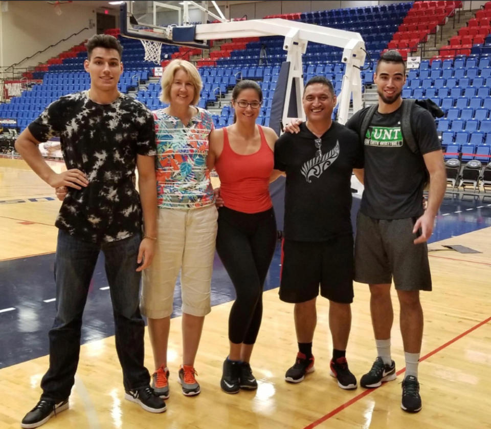 Marie Temara, 27, with her mum, Christine Temara, dad, Mike Temara, 61, and brothers, Shane, 26, and Troy, 24 (Collect/PA Real Life)