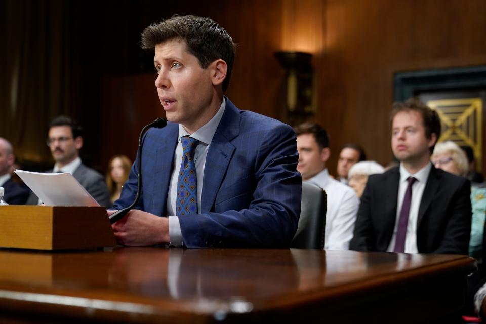 OpenAI CEO Sam Altman speaks at a Senate Judiciary Subcommittee on Privacy, Technology and the Law hearing on artificial intelligence in May on Capitol Hill in Washington, D.C.