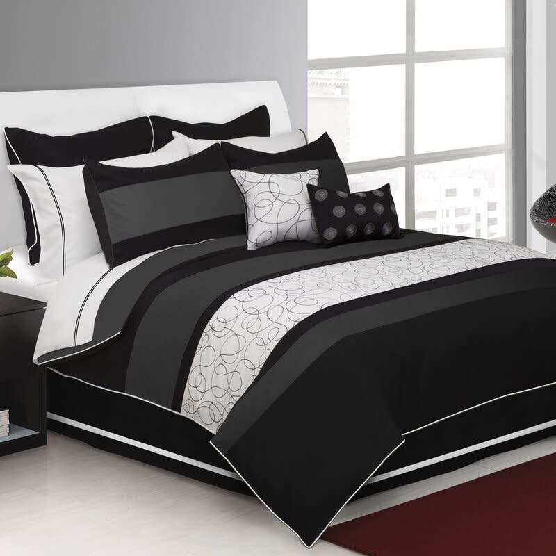 Lindenwold 8 Piece Comforter Set. Image via Wayfair.