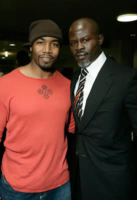 Michael Jai White and Djimon Hounsou at the Los Angeles premiere of Summit Entertainment's Never Back Down