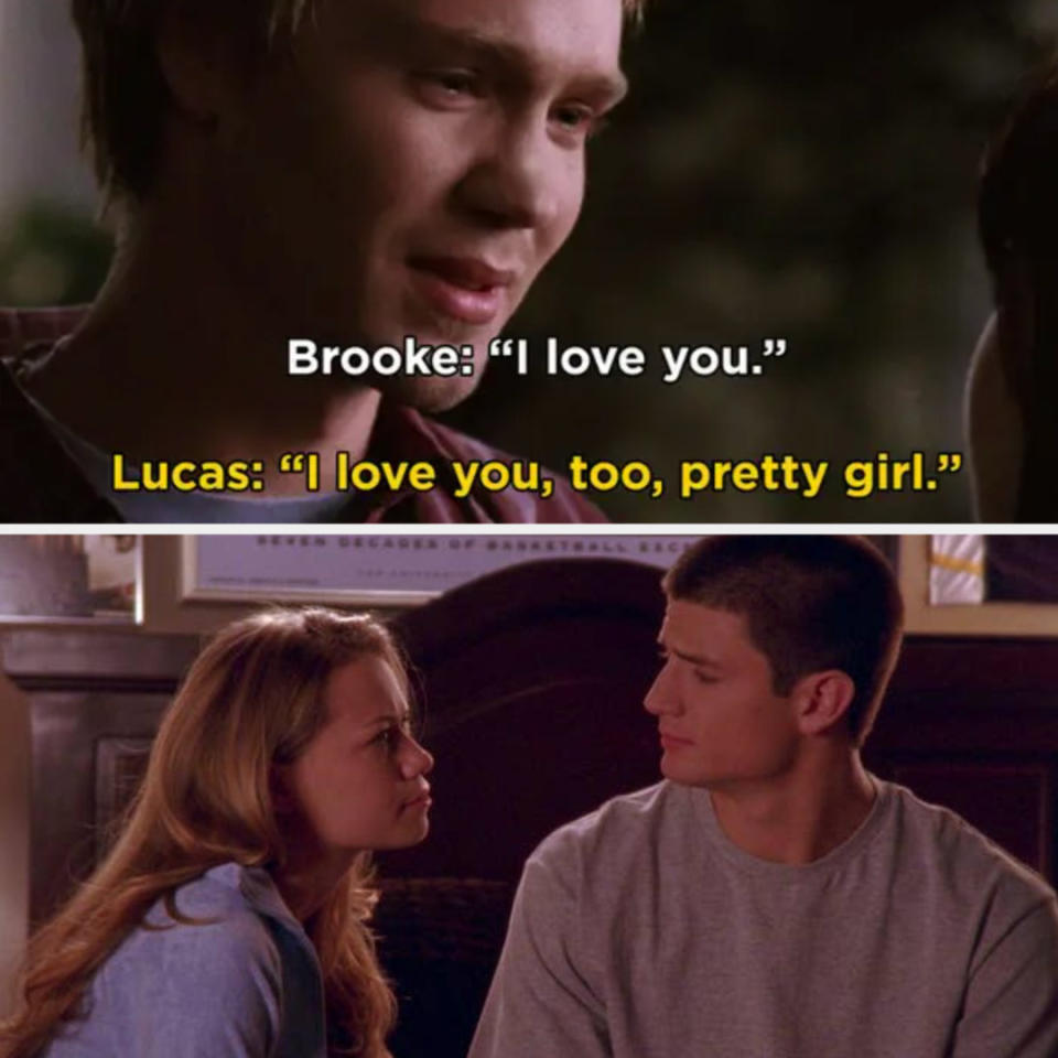 Brooke: "I love you," Lucas: "I love you too pretty girl," Haley and Nathan get back together