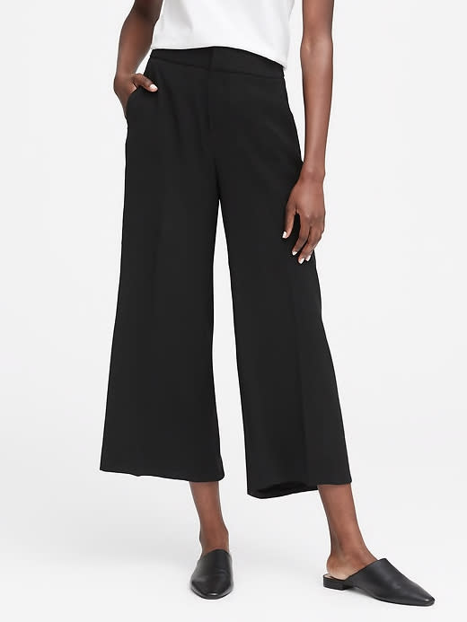 Banana Republic High-Rise Wide-Leg Cropped Pant