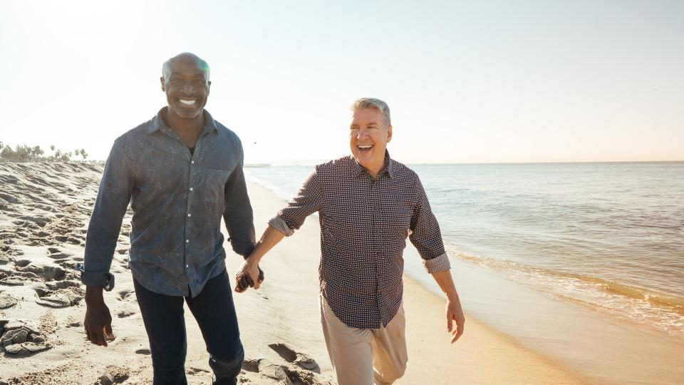 Senior couple on the beach in Florida