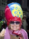 Mary Ann Dunn poses for a portrait as she takes part in the annual Easter Bonnet Parade in New York April 20, 2014. REUTERS/Carlo Allegri (UNITED STATES - Tags: SOCIETY RELIGION)
