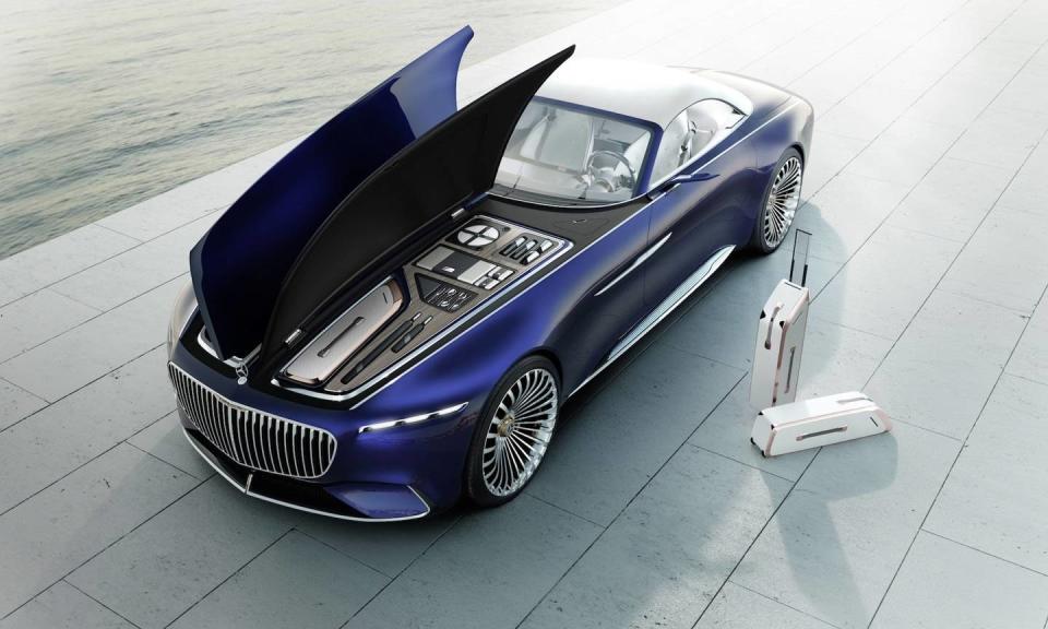 Showcased at the 2017 Monterey Car Week in California, the Vision Mercedes-Maybach 6 Cabriolet is about five feet longer than most sedans