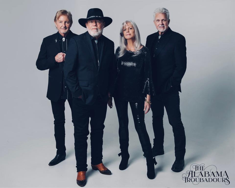 The Alabama Troubadours are, from left, William "Moose" Harrell, Rick Carter, Donna Hall and Stan Foster. They'll perform Dec. 15 at the Capri Theatre in Montgomery.