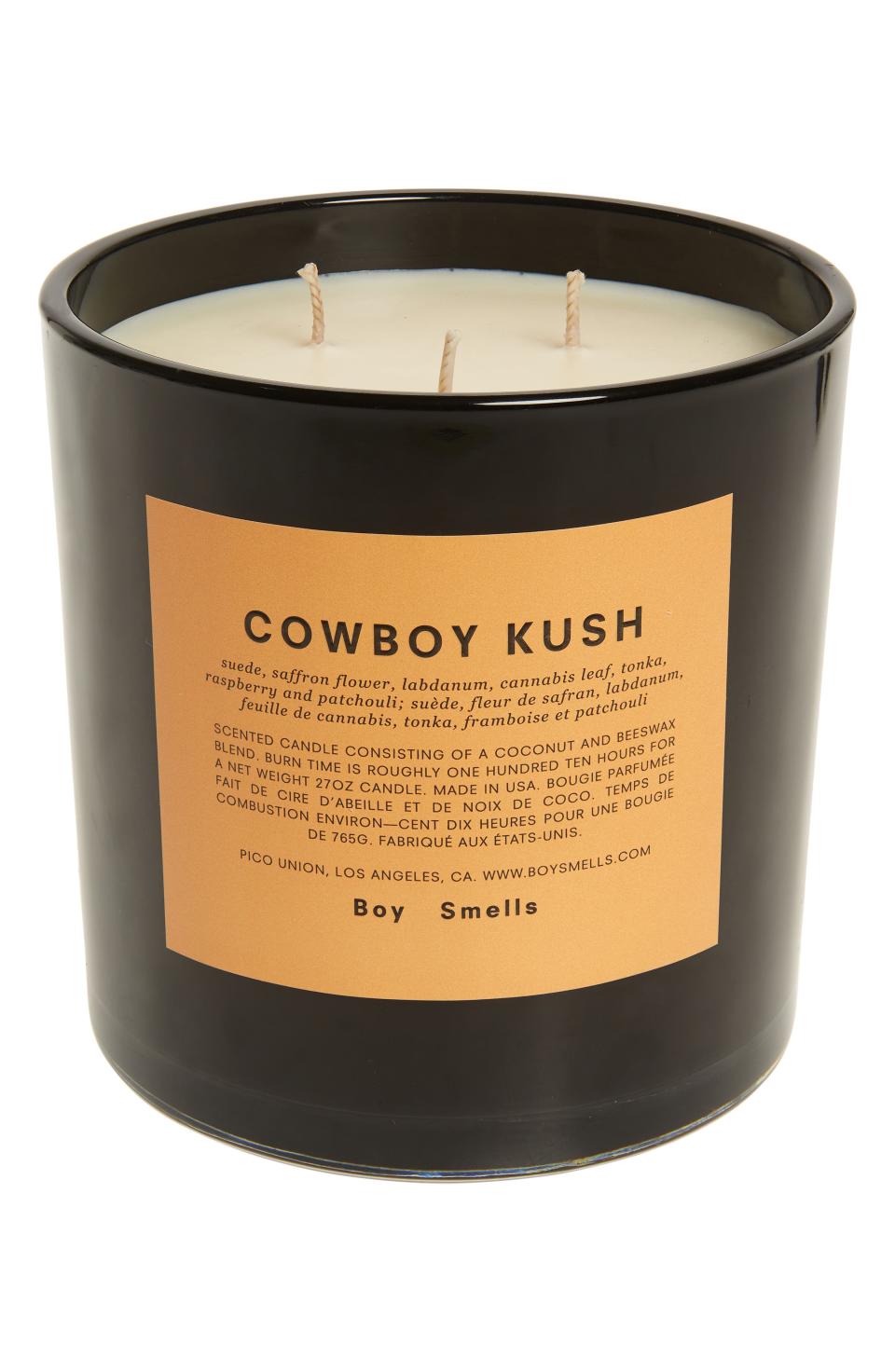 <p><a href="https://go.redirectingat.com?id=74968X1596630&url=https%3A%2F%2Fwww.nordstrom.com%2Fs%2Fboy-smells-cowboy-kush-scented-candle%2F5599743&sref=https%3A%2F%2Fwww.cosmopolitan.com%2Fstyle-beauty%2Ffashion%2Fg4446%2Fbest-gifts-for-men%2F" rel="nofollow noopener" target="_blank" data-ylk="slk:Shop Now;elm:context_link;itc:0;sec:content-canvas" class="link ">Shop Now</a></p><p>Cowboy Kush Scented Candle</p><p>nordstrom.com</p><p>$38.00</p>