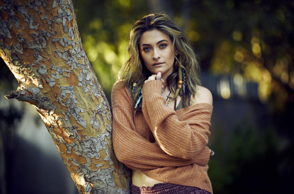 Paris Jackson poses for a portrait in Beverly Hills, Calif., on Oct. 27, 2020, to promote her debut solo album "Wilted," releasing on Nov. 13. Her new single “Let Down” drops Friday, Oct. 30. (AP Photo/Chris Pizzello)