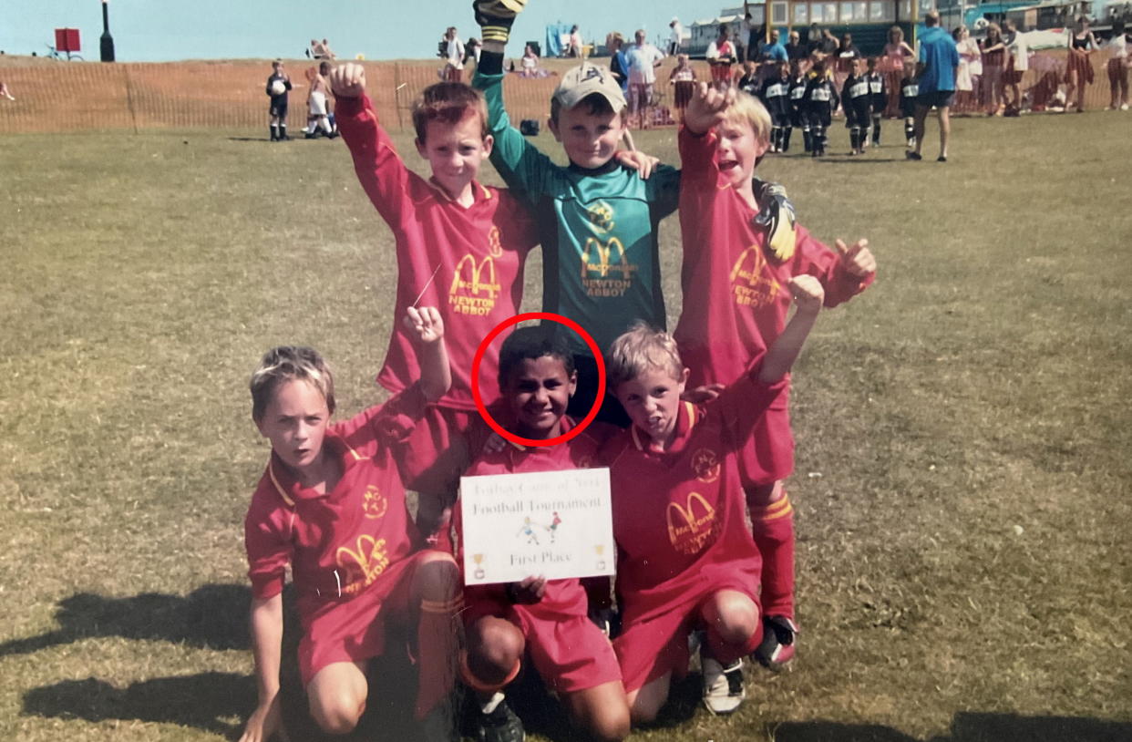 Ollie Watkins team photo for Buckland Athletic Under 9 5-a-side. (SWNS)