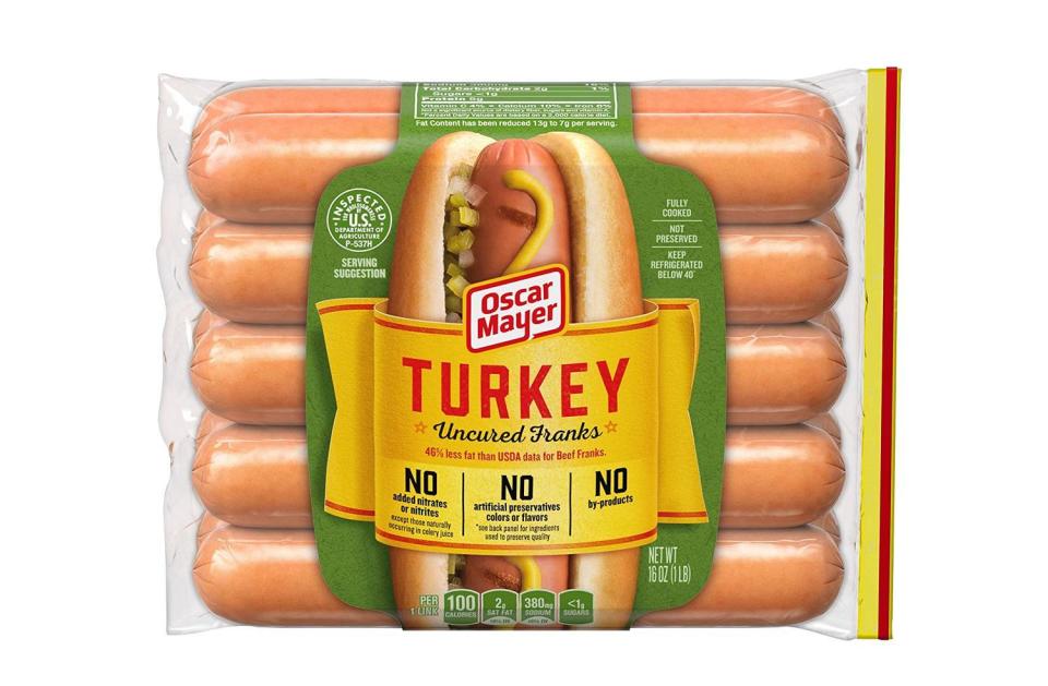 Turkey: Healthiest: Oscar Mayer Turkey Uncured Franks