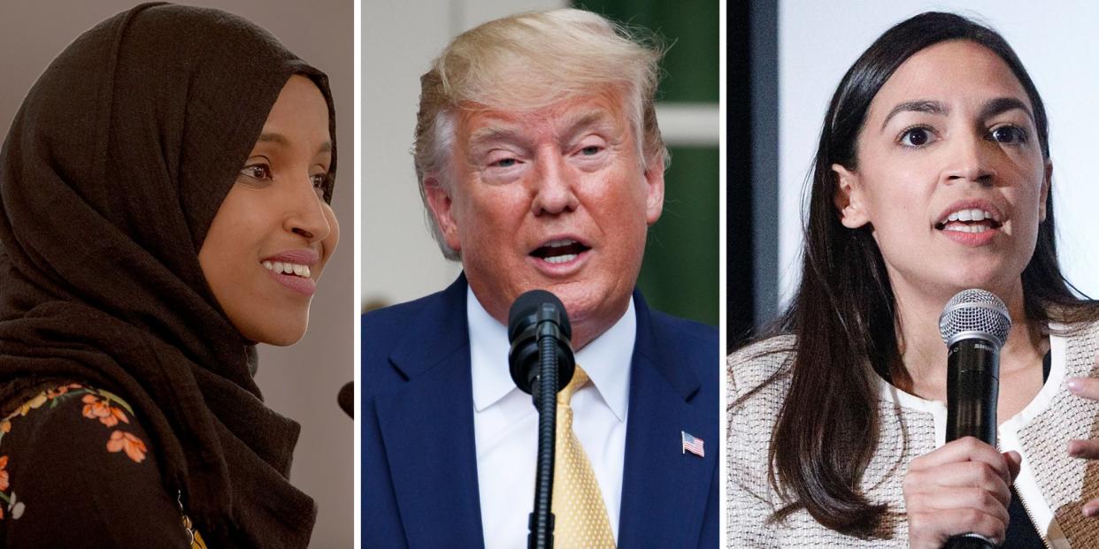 ilhan omar donald trump alexandria ocasio-cortez