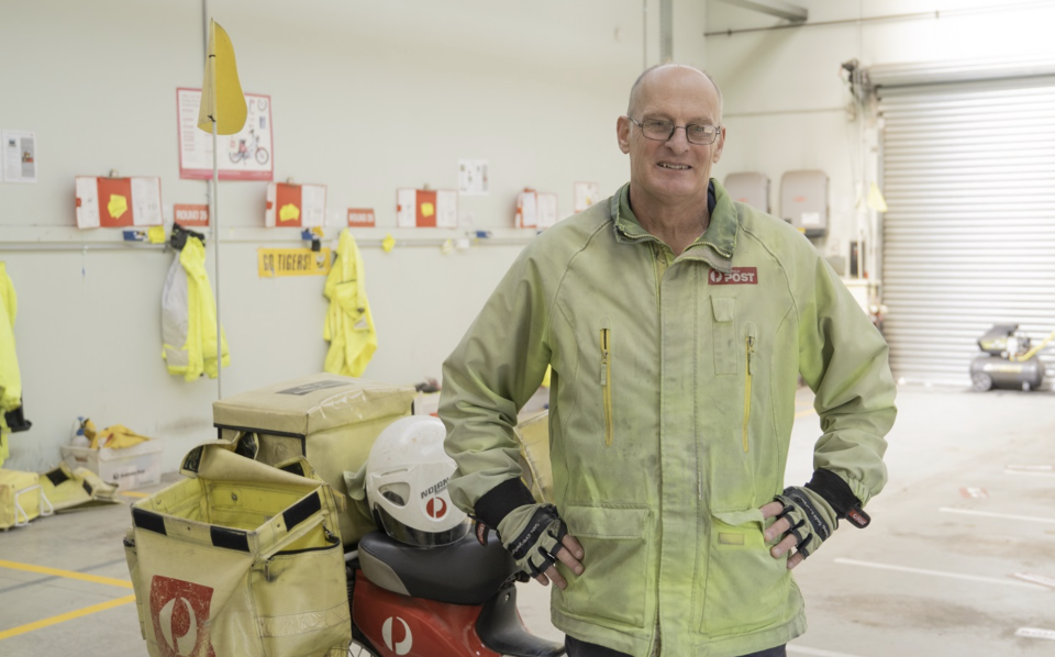 Pictured is postie Tony Gadsby who was attacked by a dog while out delivering a parcel. 