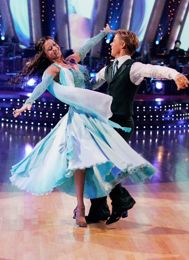Shannon Elizabeth and Derek Hough perform a dance on the sixth season of Dancing with the Stars.