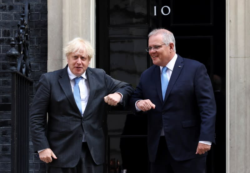 British PM Johnson meets Australian counterpart Morrison in London