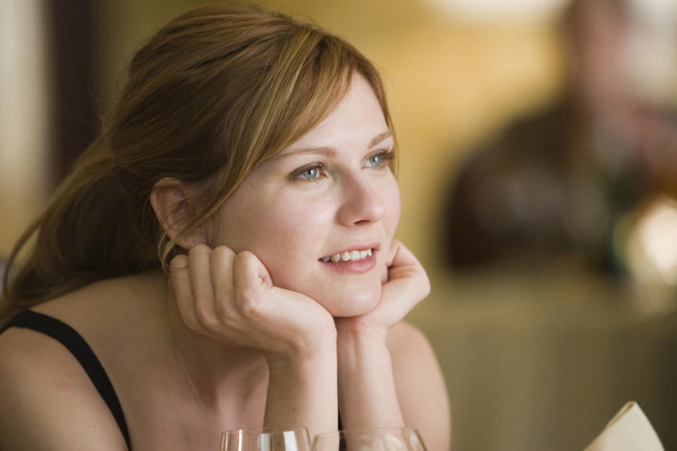 FILE - This 2006 publicity photo released by Columbia Pictures shows actress Kirsten Dunst as Mary Jane Watson in a scene from "Spider-Man 3." (AP Photo/Columbia Pictures, Merie W. Wallace, File)