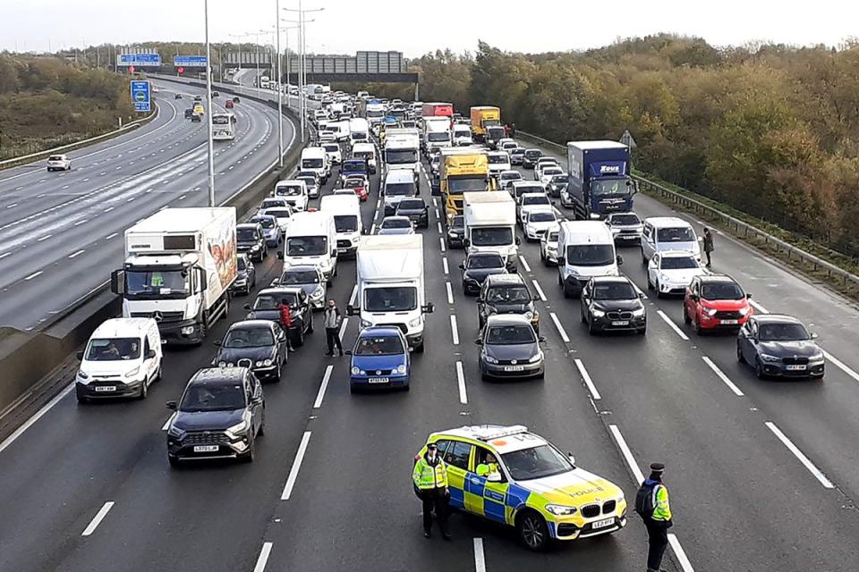 Just Stop Oil protesters caused delays on the M25 (PA Media)