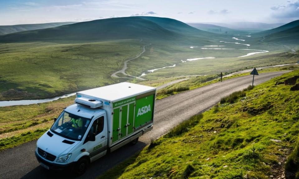 An ASDA home delivery van in Wales