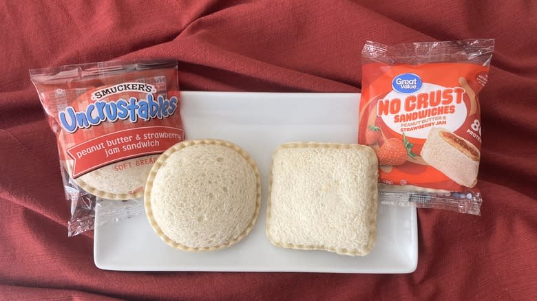 peanut butter and jelly crustless sandwiches