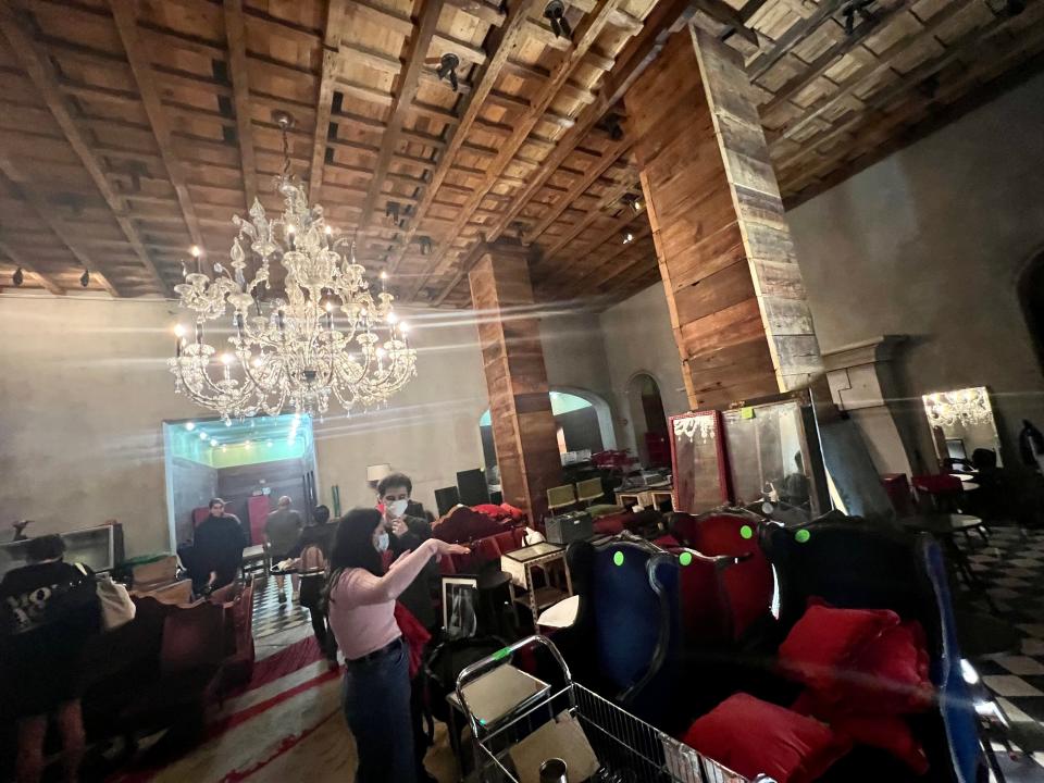 A wide view of the Gramercy Park Hotel lobby during the Gramercy Park Hotel liquidation sale in New York City