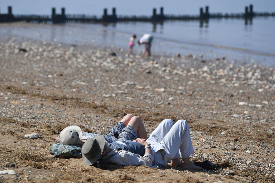 <em>Hot spell – people across the UK enjoyed high temperatures, with a record-breaking 29C hitting London (Picture: PA)</em>