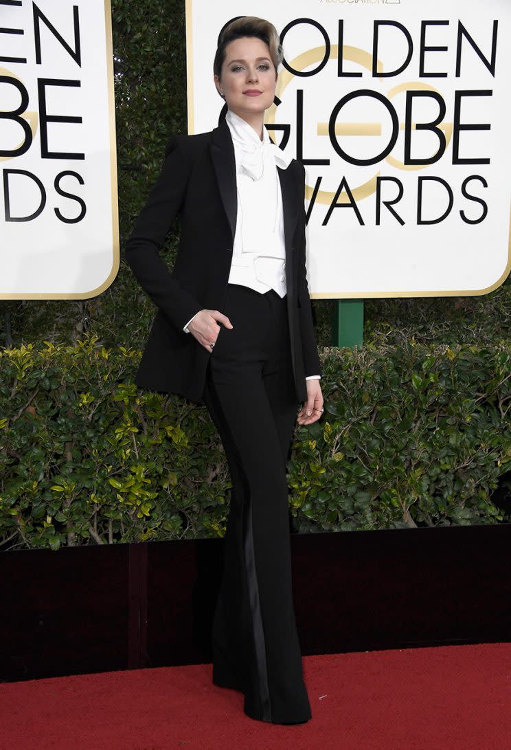 BEVERLY HILLS, CA - JANUARY 08: Actress Evan Rachel Wood attends the 74th Annual Golden Globe Awards at The Beverly Hilton Hotel on January 8, 2017 in Beverly Hills, California. (Photo by Frazer Harrison/Getty Images)