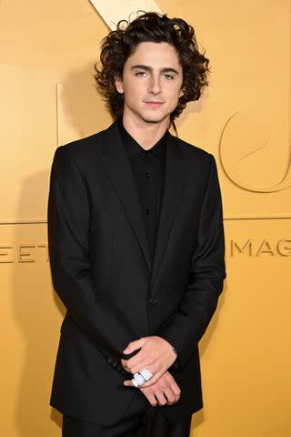 <p>Noam Galai/Getty</p> Timothée Chalamet