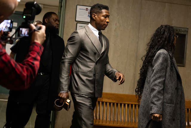 <p>AP Photo/Yuki Iwamura</p> Jonathan Majors arrives at court on Wednesday, Nov. 29, 2023, in New York.