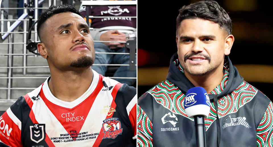 Pictured left to right, Spencer Leniu and Latrell Mitchell.