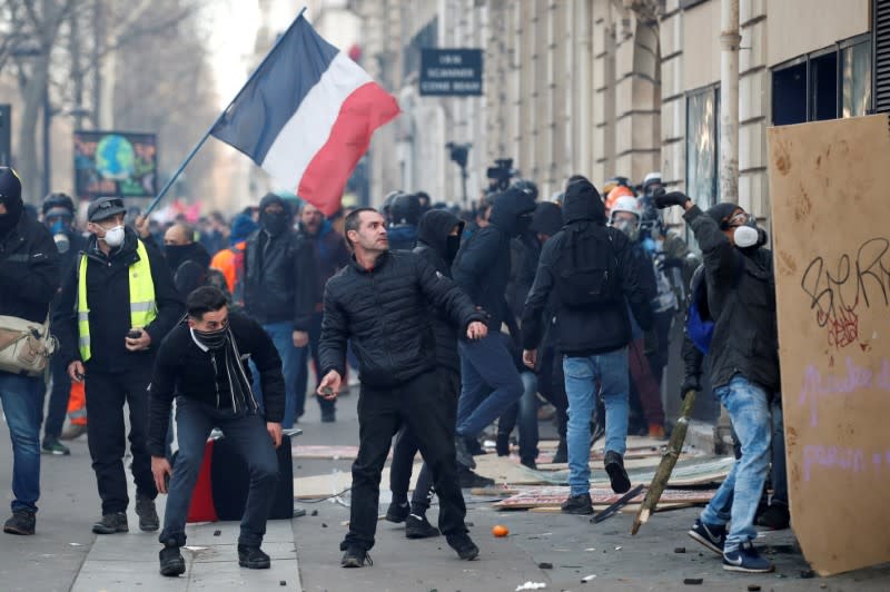 FILE PHOTO: France faces its thirty-eight consecutive day of strikes