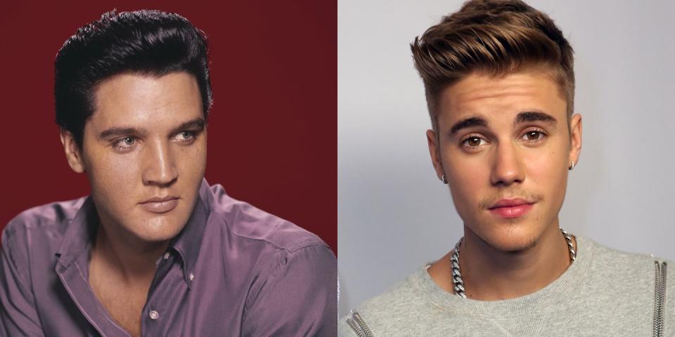 Elvis Presley (1956) and Justin Bieber